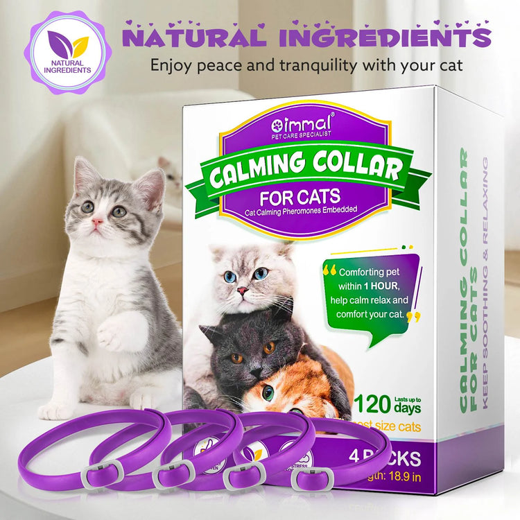 Calming Collar for Cats with Pheromones,Cat Anxiety and Calming,Up to 18.9Inch,Water Resistant,8 Pack 240 Days Supply