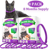 Calming Collar for Cats with Pheromones,Cat Anxiety and Calming,Up to 18.9Inch,Water Resistant,8 Pack 240 Days Supply