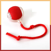 SPOVEN Interactive Cat & Dog Toys - USB Rechargeable Fast Rolling Ball with Bird Chirping & Light - Anti-Depression Pet Fun Gift - Red Color - 6.3X6.0X5.0Cm
