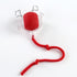 SPOVEN Interactive Cat & Dog Toys - USB Rechargeable Fast Rolling Ball with Bird Chirping & Light - Anti-Depression Pet Fun Gift - Red Color - 6.3X6.0X5.0Cm