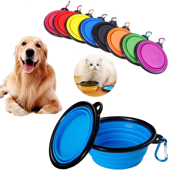 Large Collapsible Silicone Pet Bowl